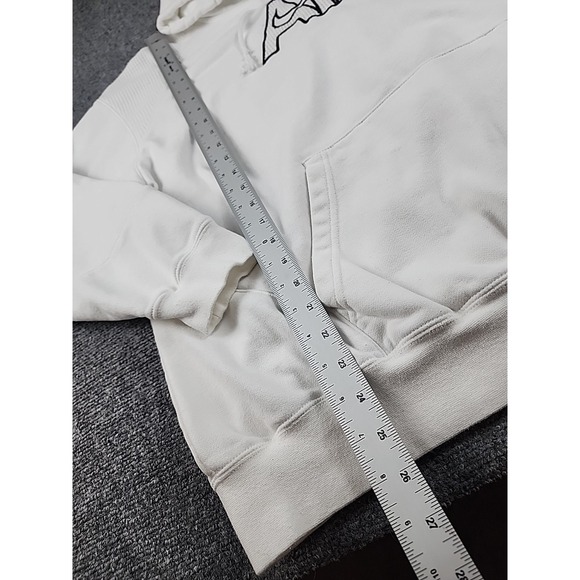 Nike Air‎ Hoodie Mens L  White Embroidered Logo Swoosh Mesh Embroidered Jordan - Picture 6 of 9
